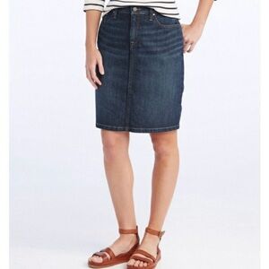 L.L. Bean Favorite Fit Denim Skirt 14P, Like New!
